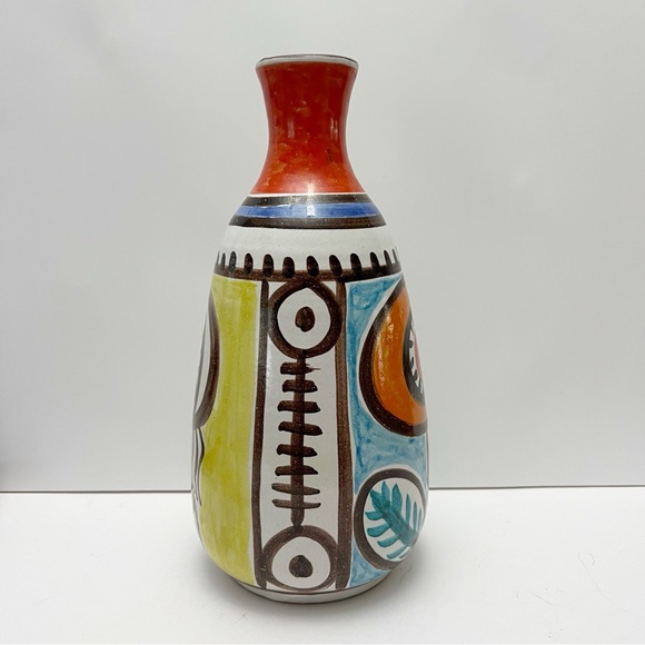 Vintage Mid Century Desimone Flower Italian Pottery Vase Made For Joseph Magnin - Picture 4 of 6